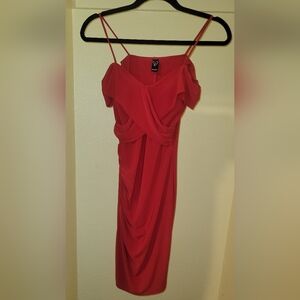 Windsor Womens Red Off Shoulder Dress Size XS Side Slit
